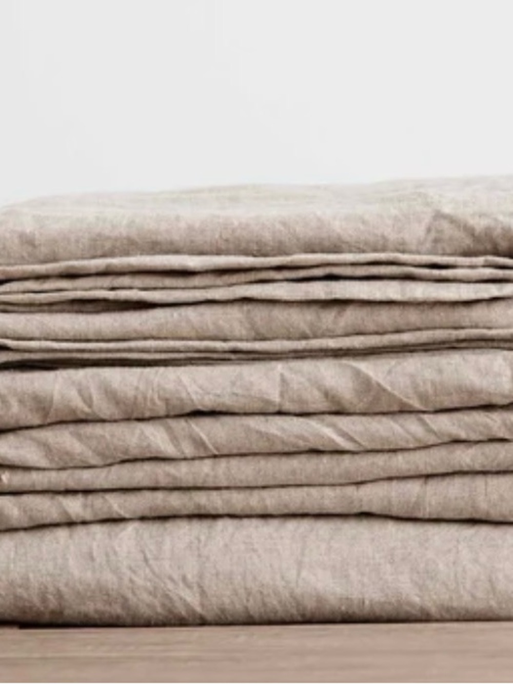 CULTIVER Queen Linen Sheet set  in Light Beige - Picture 12 of 13